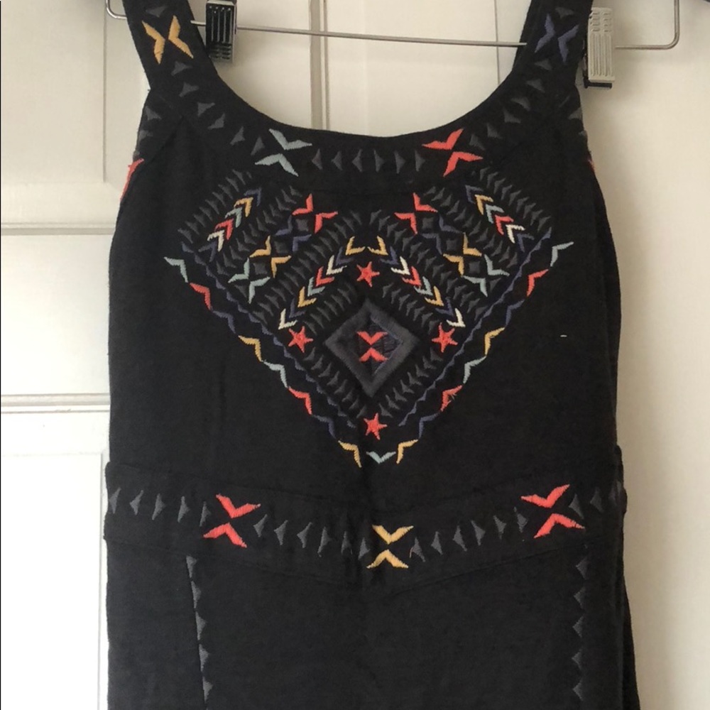 Embroidered body con dress